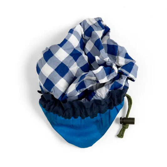 Blue Gingham Market Tote