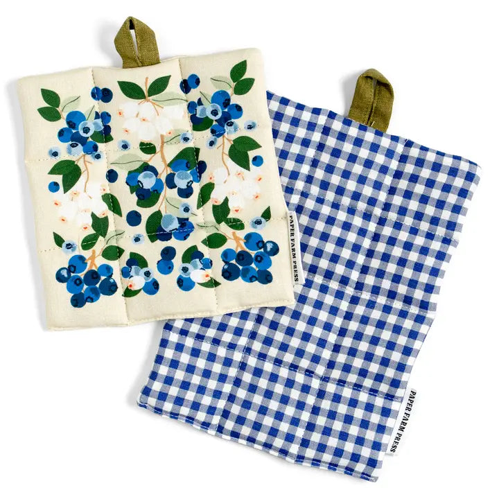 Blue Potholder set